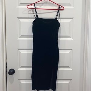 Black velvet dress